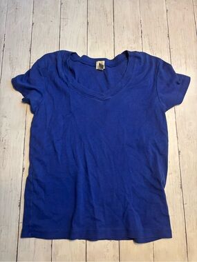 GAP V-Neck Short Sleeve Tee in Royal Blue